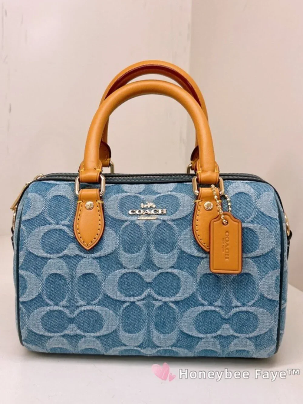 Mini Rowan Crossbody Bag In Signature Denim CDQ36 - Picture 1 of 11